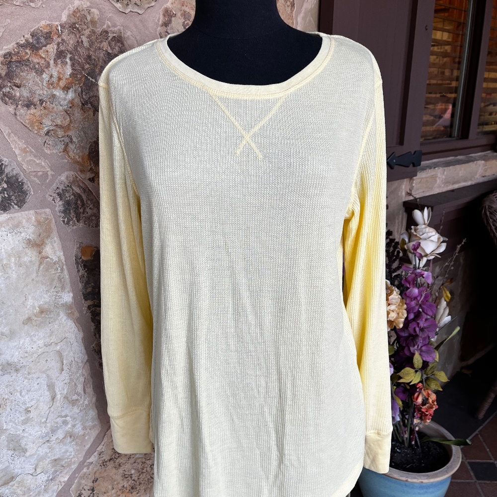 Green Tea Long Sleeve T-shirt Base Layer - Lemon Curd - XXL - New/tags